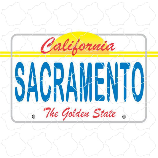 Sacramento Golden State License Plate