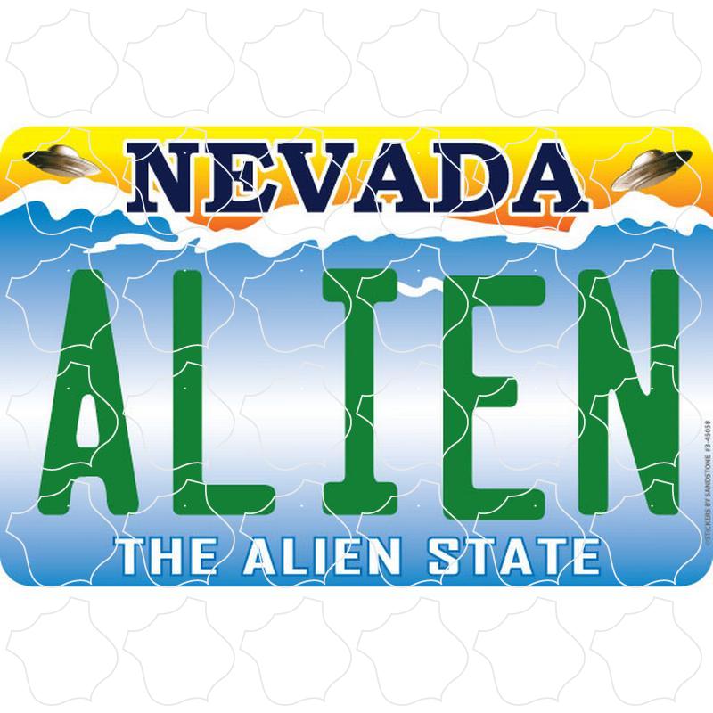 Nevada License Plate Alien Nevada License Plate