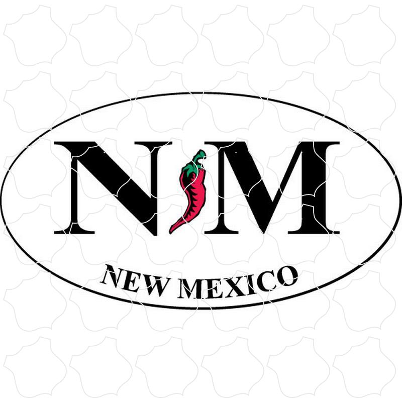 New Mexico Red Chili Euro Oval