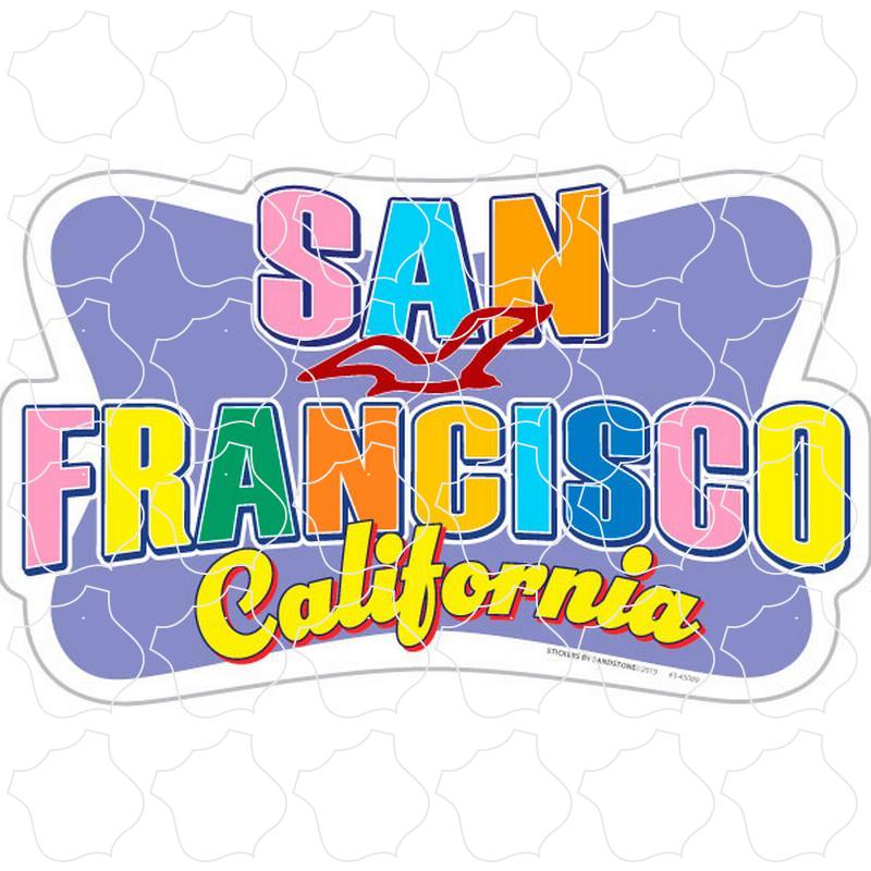 San Francisco, CA Multi Colored Block Letters