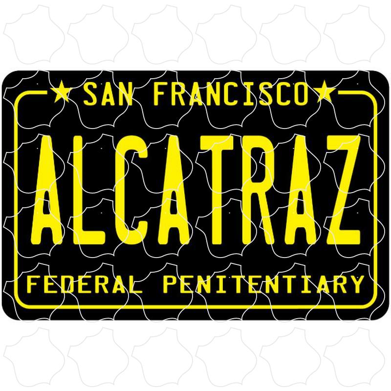 Alcatraz San Francisco, CA Black License Plate