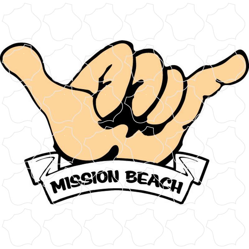 Mission Beach Hang Loose Hand