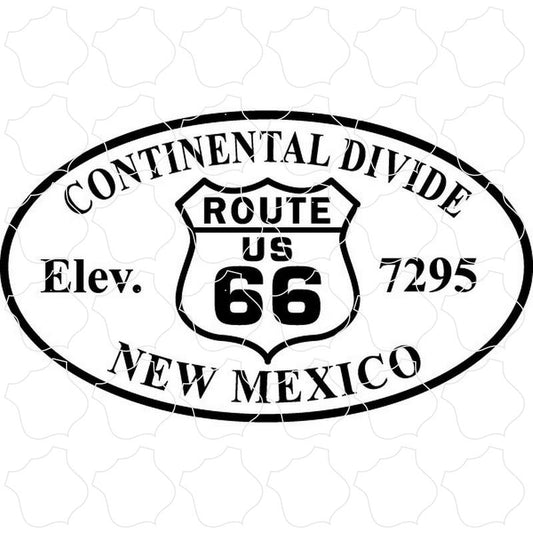 Continental Divide 66 Euro New Mexico Continental Divide Route 66 Euro Oval