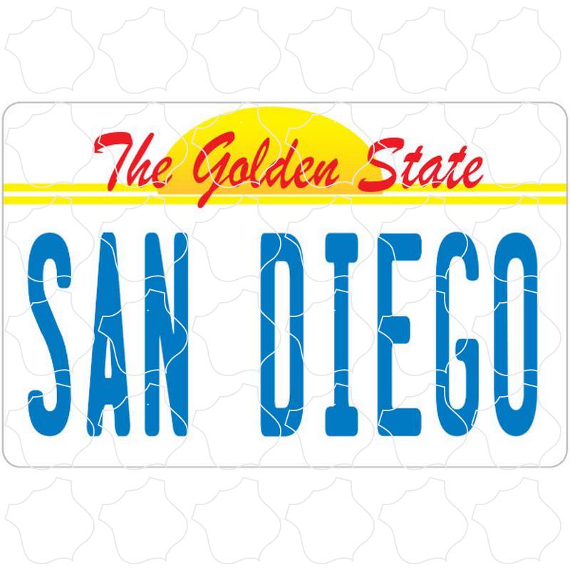 San Diego Golden State License Plate