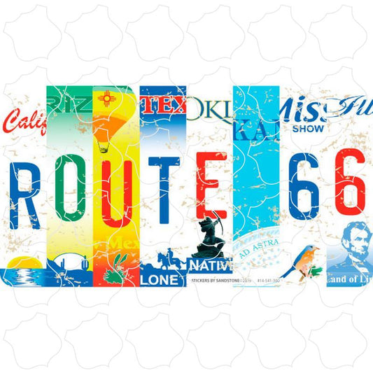 Route 66 Multi State License Plates