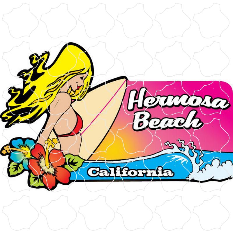 Hermosa Beach, California Surfer Girl