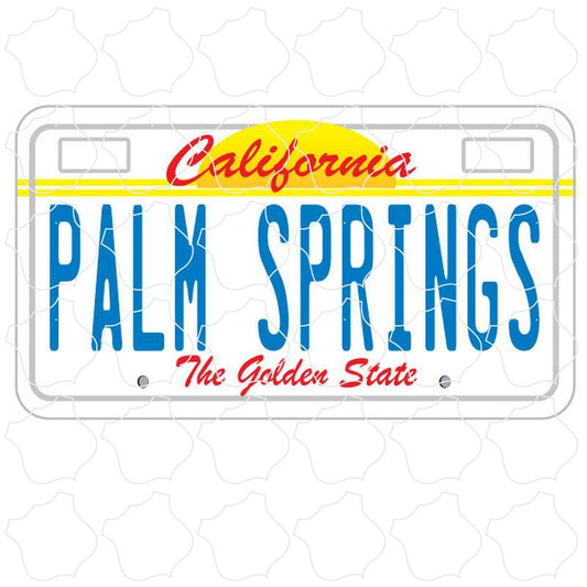 Palm Springs, CA California License Plate