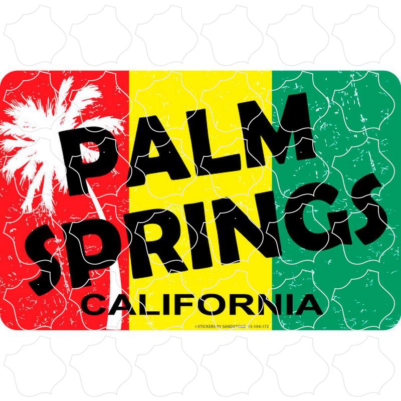 Palm Tree Rasta Flag Palm Springs, CA Palm Tree Rasta Flag