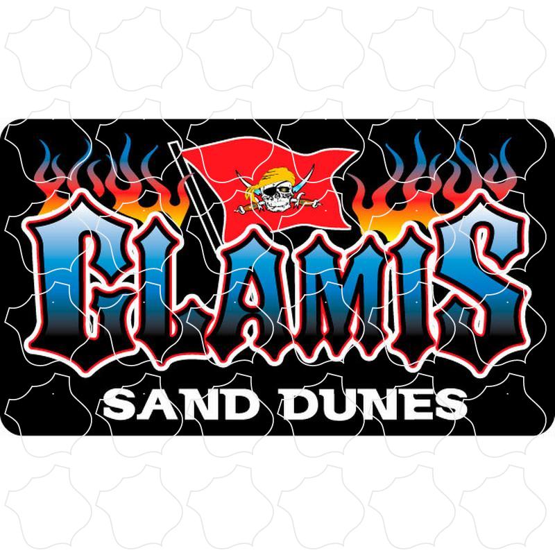 Glamis Fire Sand Dunes With Pirate Flag