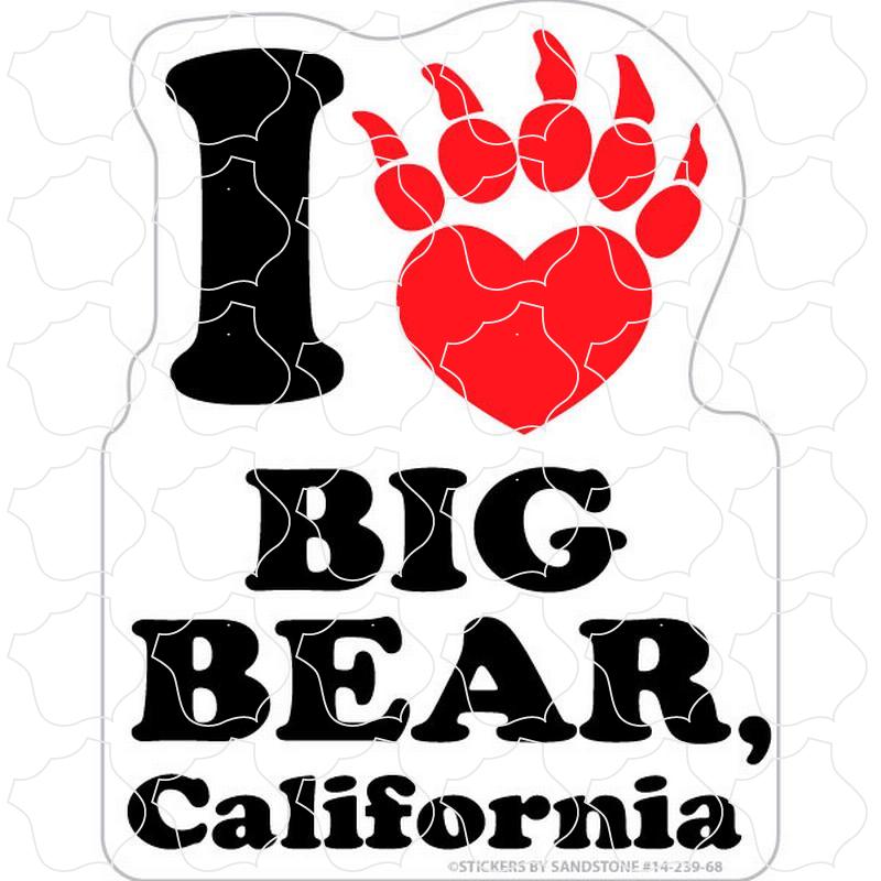 Big Bear, California Bear Paw Heart