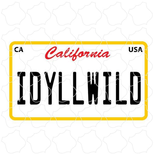 California Basic License Plate Idyllwild, CA License Plate