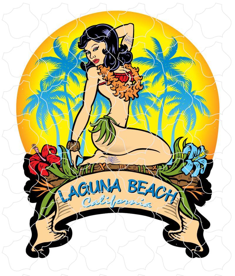 Laguna Beach, CA Kneeling Aloha Girl