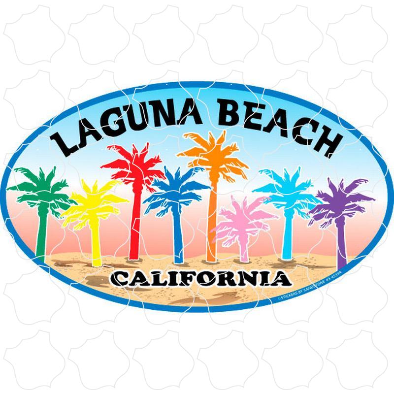 Laguna Beach, CA 8 Colored Palms Oval