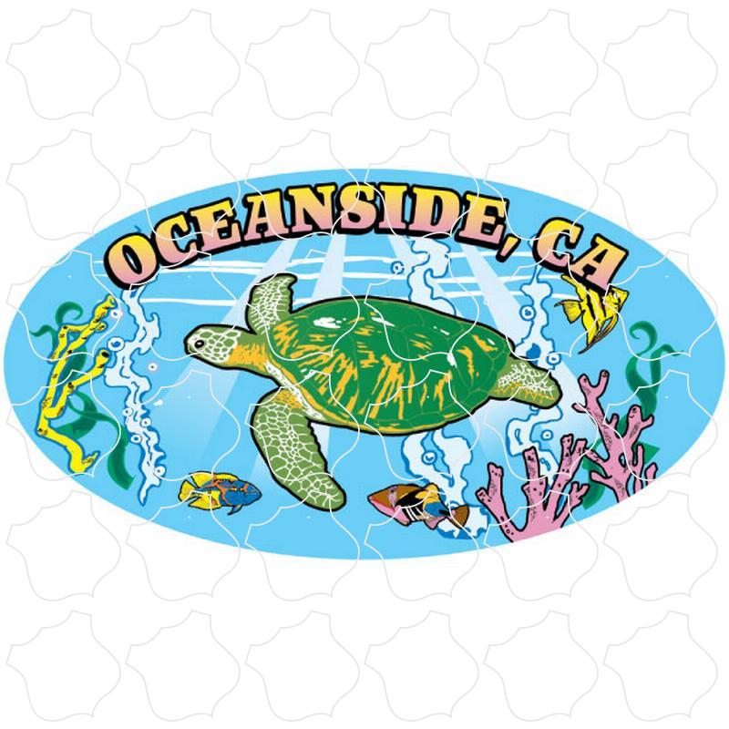 Oceanside, CA Turtle In The Sea Oval