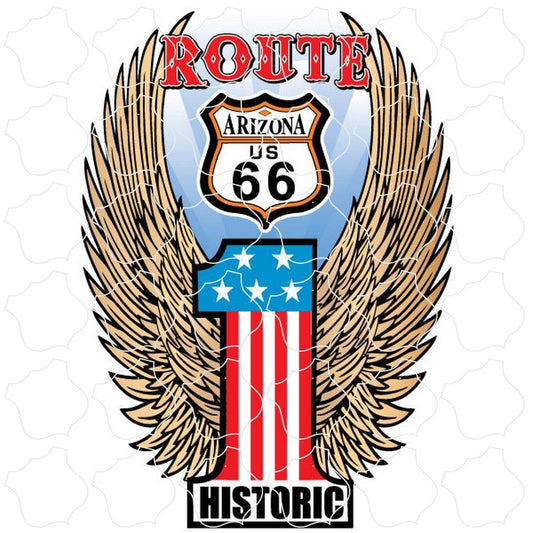 Route 66 Winged Number 1