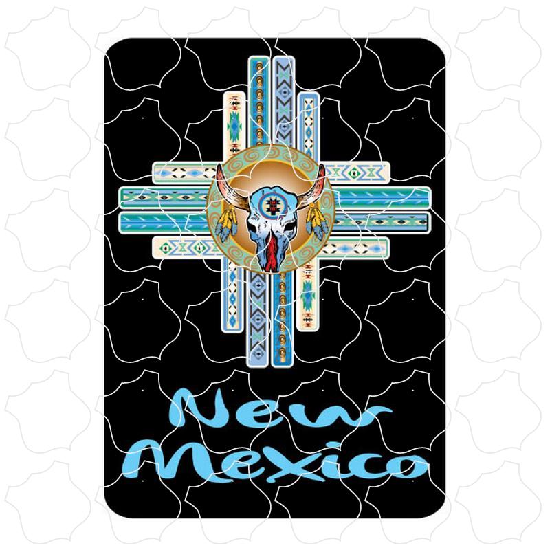 New Mexico Black Zia Skull