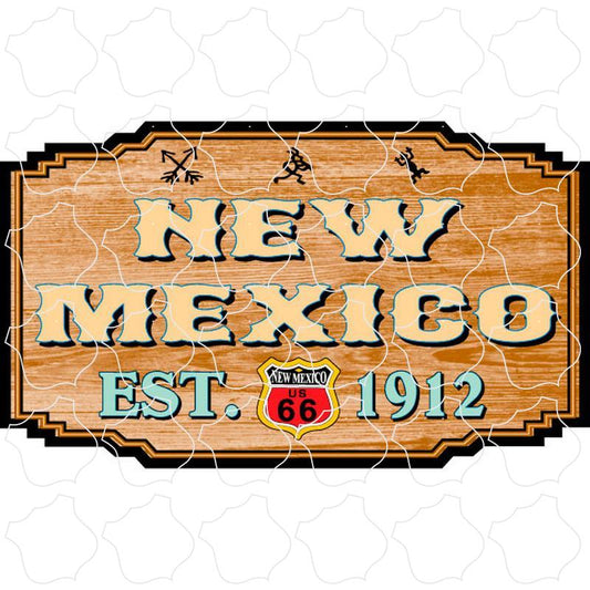 New Mexico Southwest Icon Wood Sign