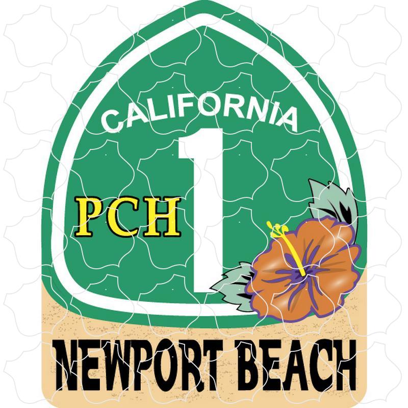 PCH 1 Flower Sign Newport Beach, CA PCH 1 Flower Sign