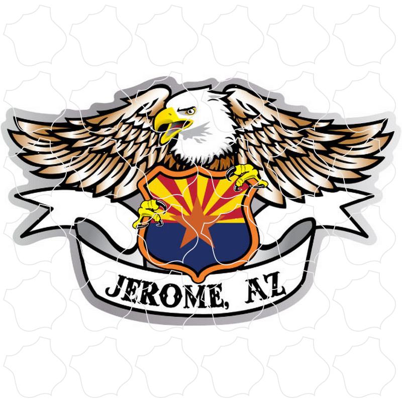 Arizona Flag Shield Eagle Jerome, AZ Eagle with Arizona Flag Shield