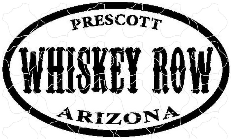 Whiskey Row Prescott Arizona Euro Black and White