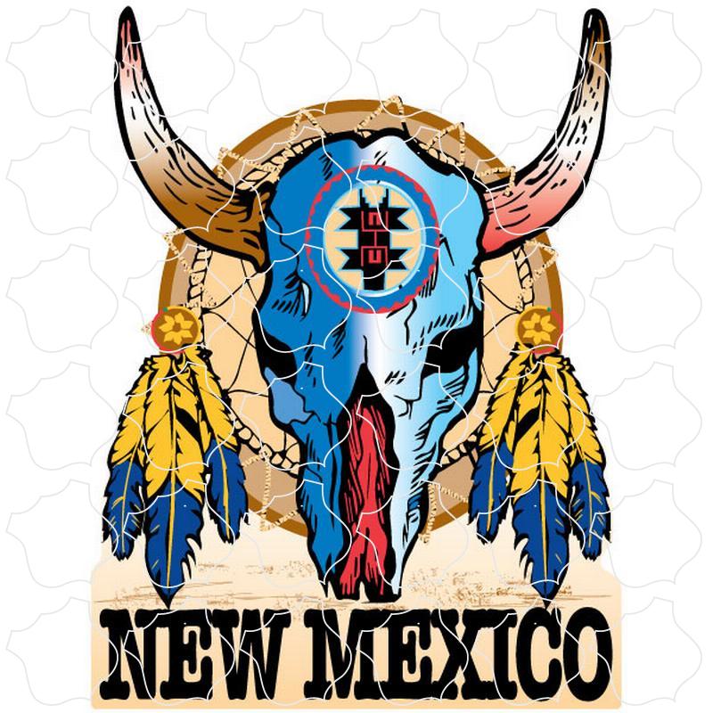 New Mexico Skull Dream Catcher