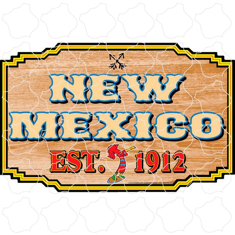 New Mexico Wood Kokopelli Icon Sign
