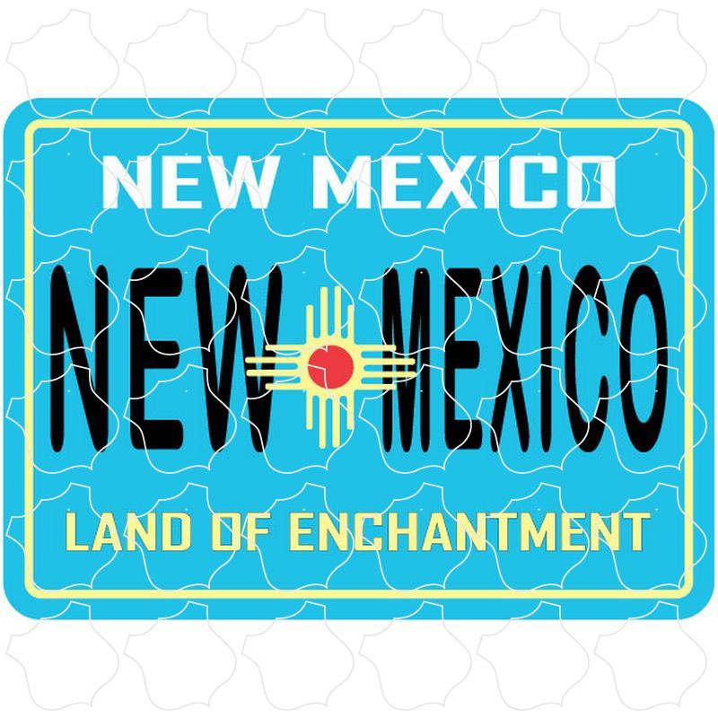 New Mexico Blue License Plate