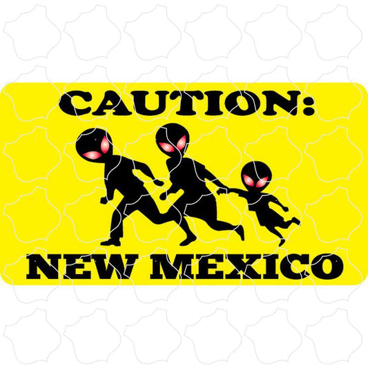 New Mexico Caution Alien Crossing