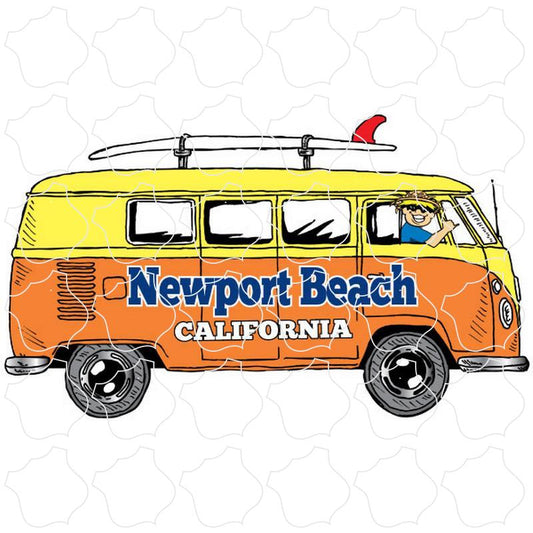 Bus Side View Surfboard Newport Beach, CA Bus Side View Surfboard