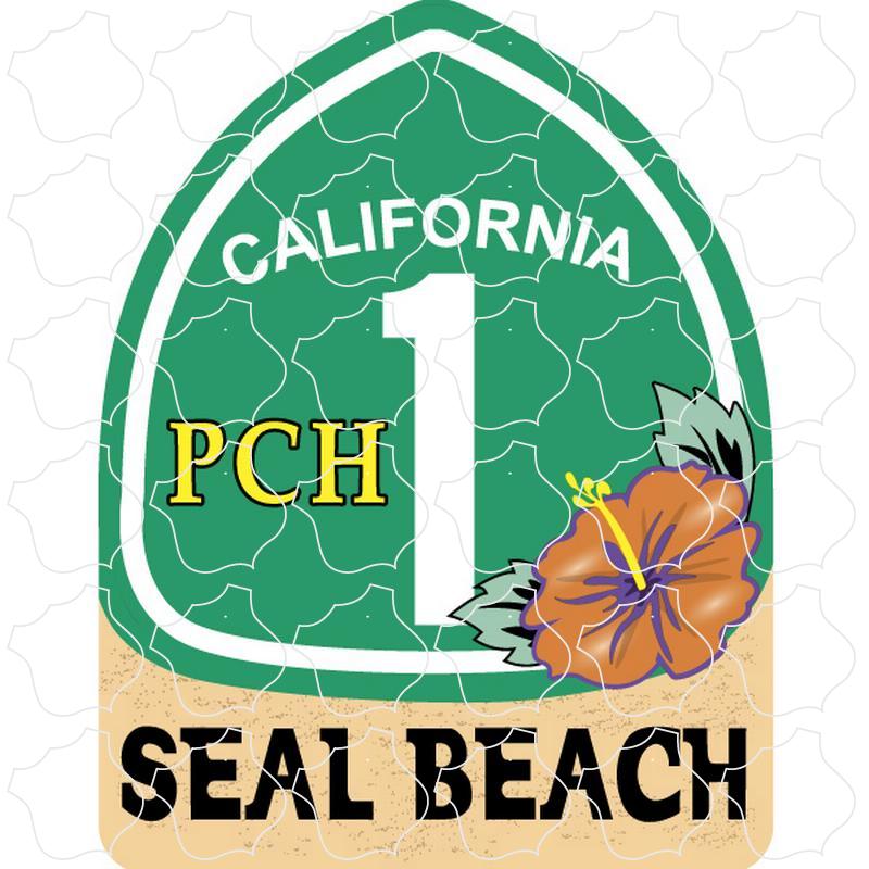 PCH 1 Flower Sign Seal Beach, CA PCH 1 Flower Sign