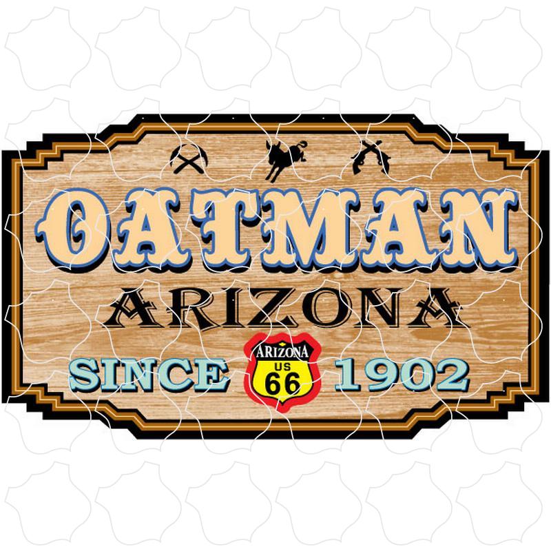 Oatman AZ Wood Icon Sign