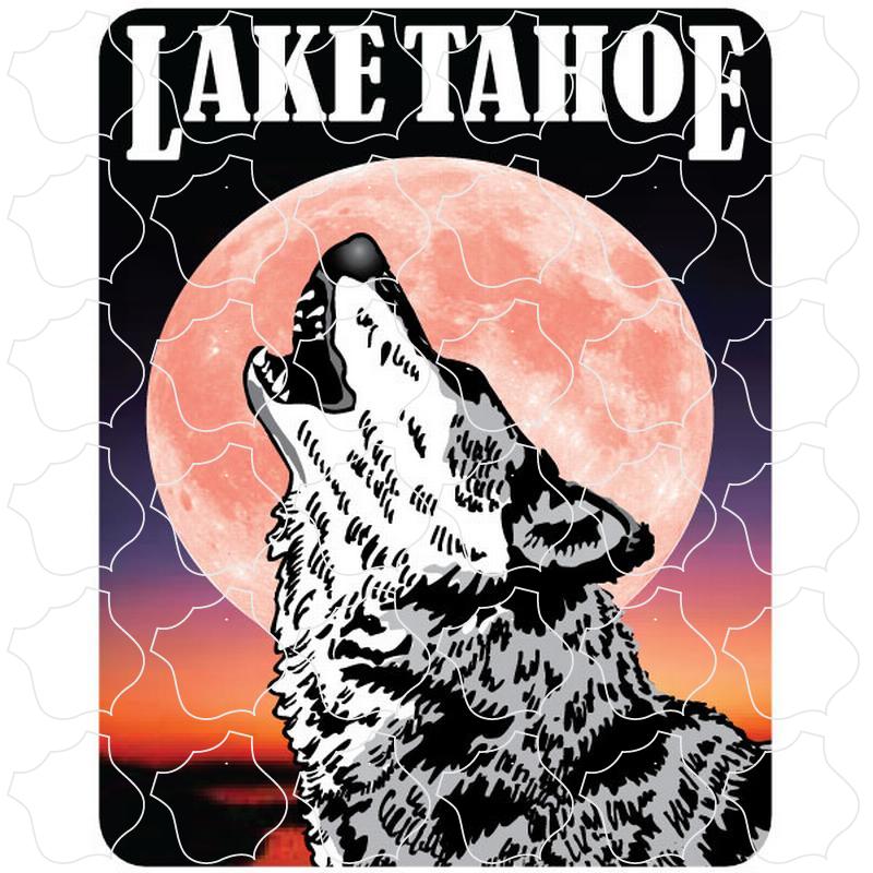 Lake Tahoe Pink Moon Wolf
