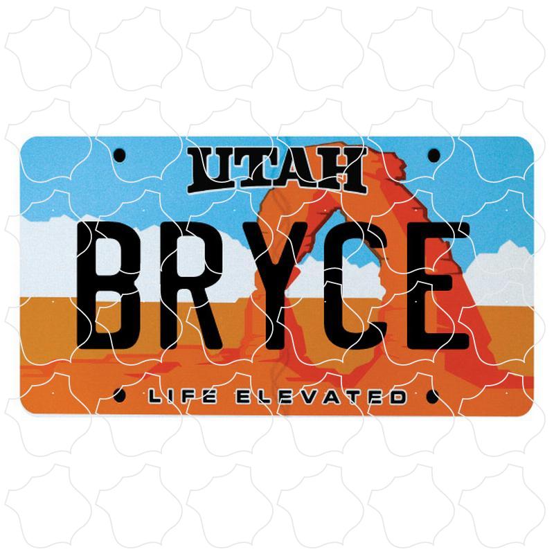 Bryce Utah License Plate