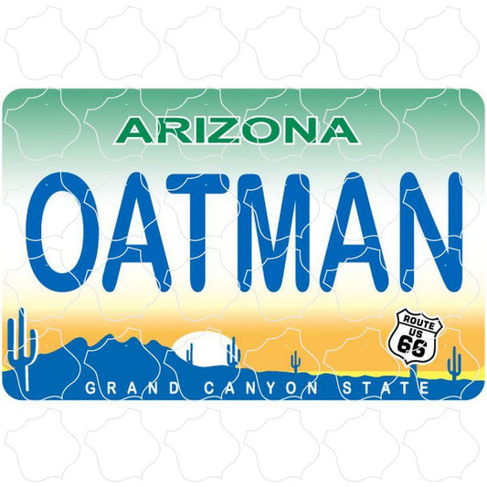 Oatman, AZ Rte 66 Sheild Arizona License Plate