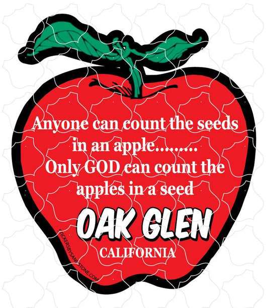 Oak Glen California Anyone can count the seeds apple..