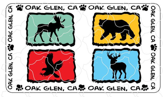 Oak Glen, CA 4 Animal Silhouettes Mountain