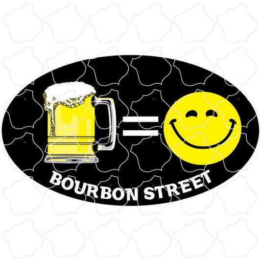 Bourbon Street, LA Beer Happy Face