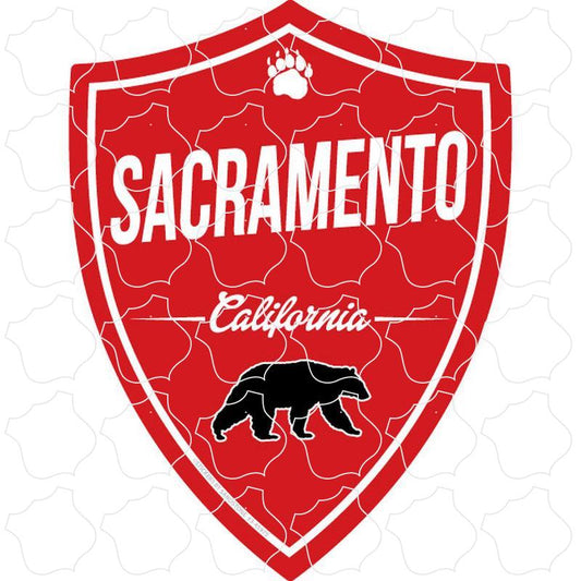 Sacramento California Red Bear Shield