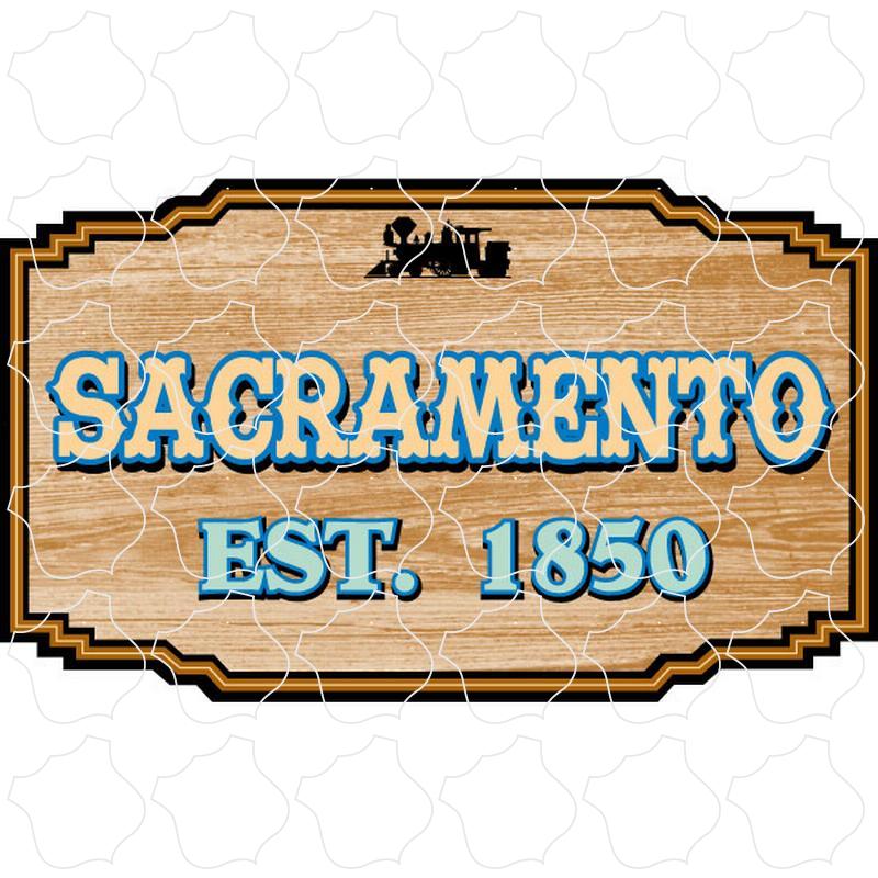 Sacramento Wood Icon Sign