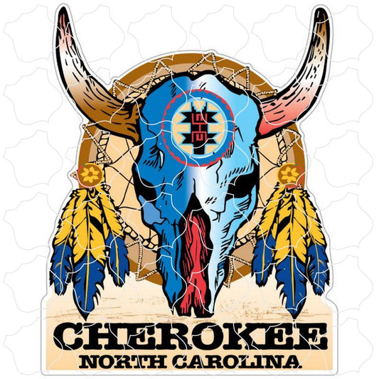 Cherokee North Carolina Skull Dream Catcher