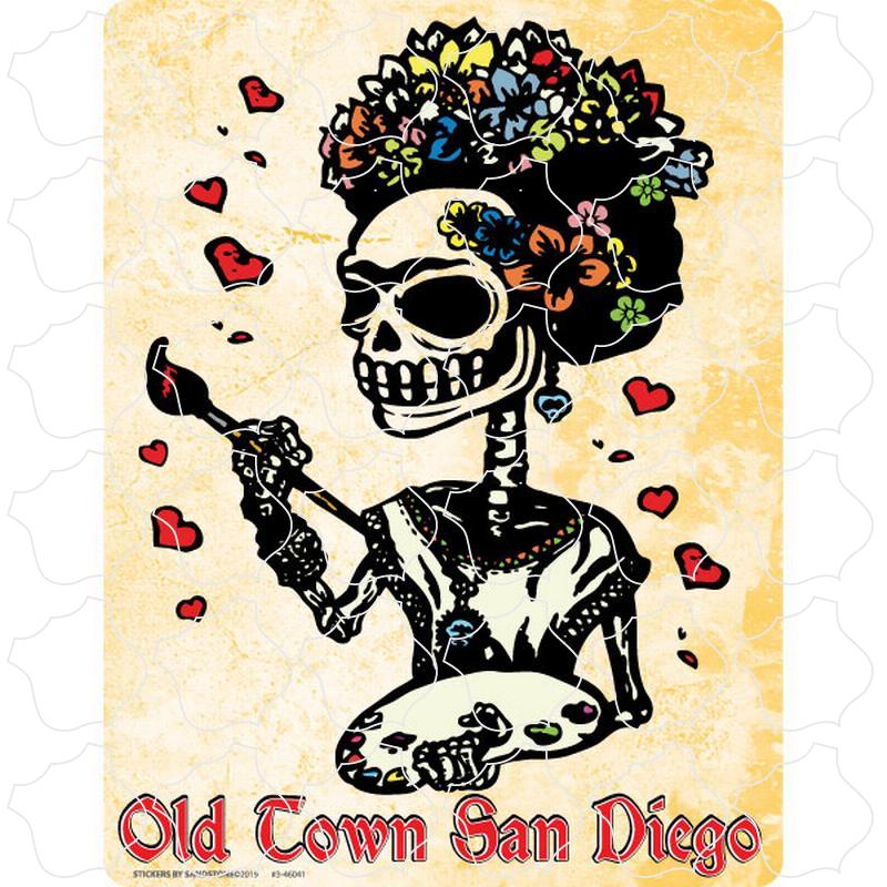 Old Town San Diego Skeleton Frida Painting