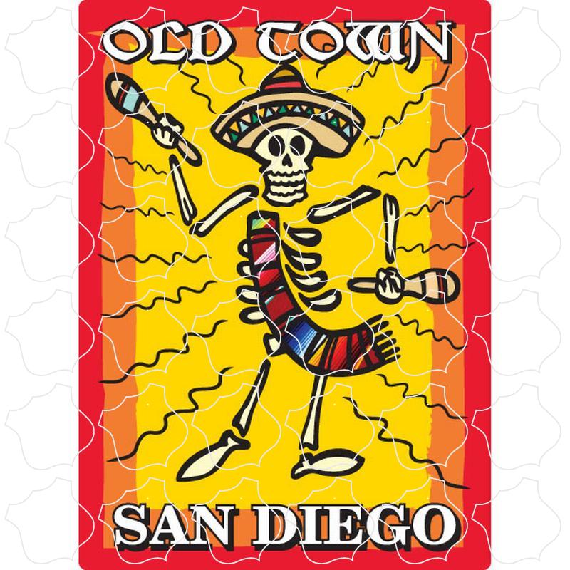 Old Town San Diego Dancing Maraca Skeleton