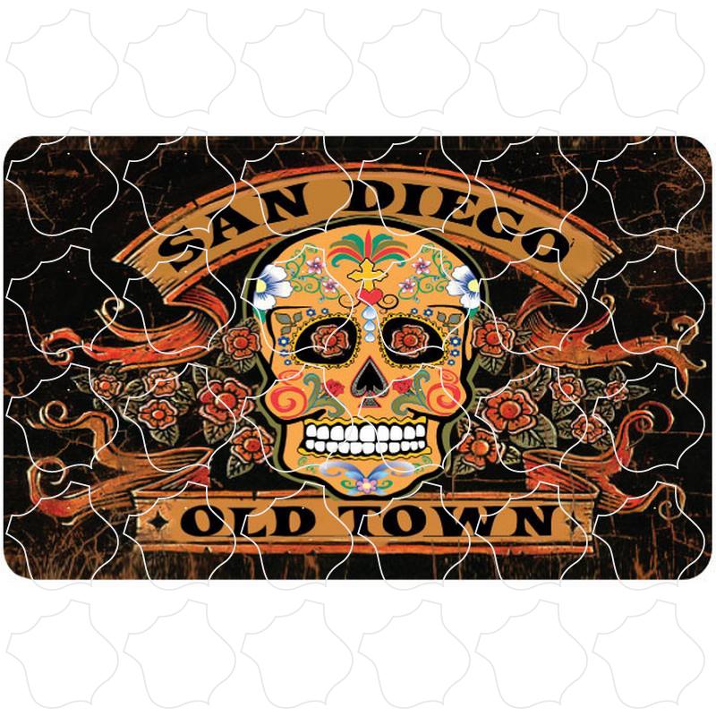 Old Town San Diego Distressed Sugar Skull