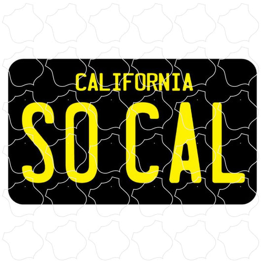 So Cal Black License Plate