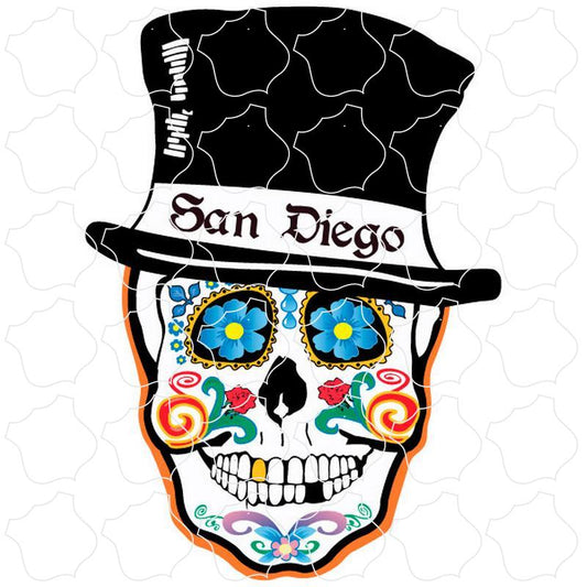 San Diego, CA Top Hat Sugar Skull