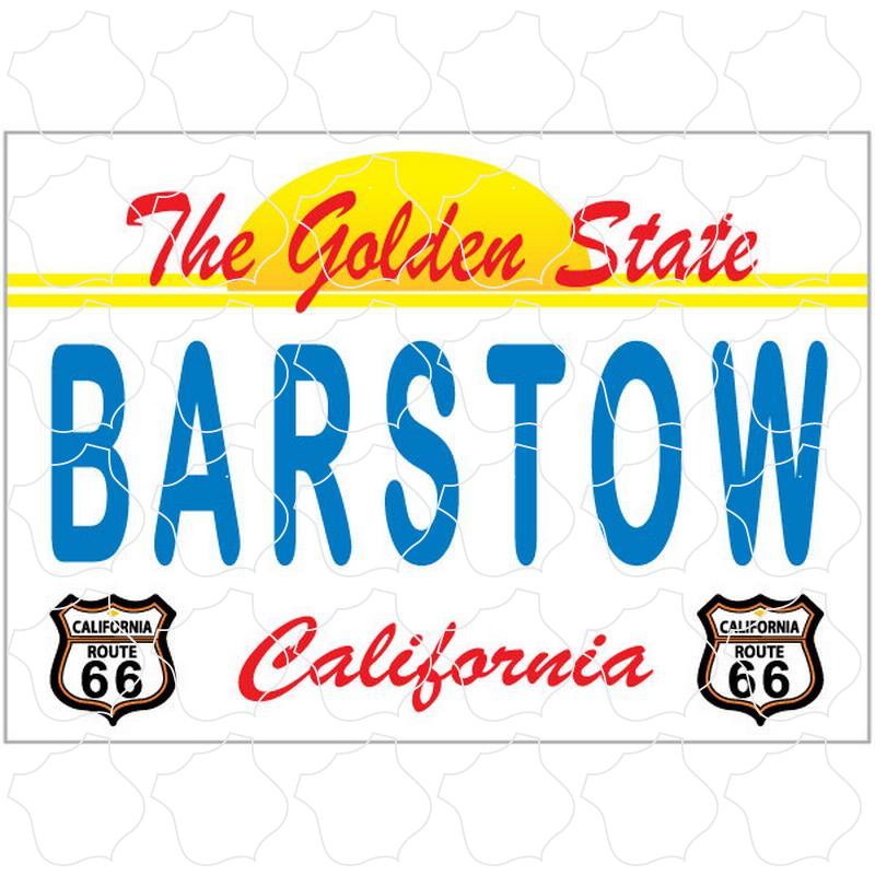 Barstow Golden State License Plate