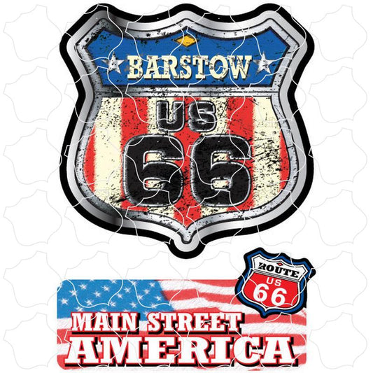 Barstow US 66 Flag Shie