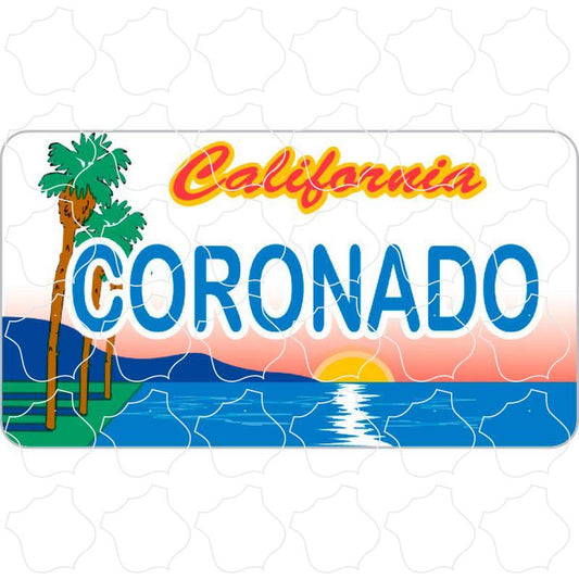 Coronado Palms Sunset License Plate