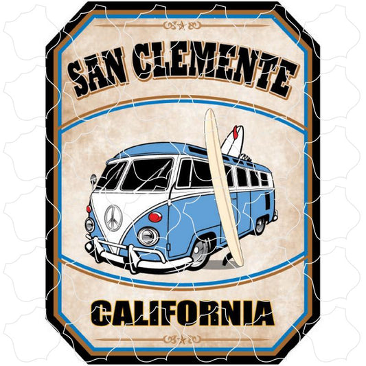 San Clemente, CA Vintage Bus Cut Corners