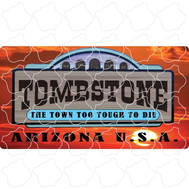 Tombstone, AZ Western Sunset Sign